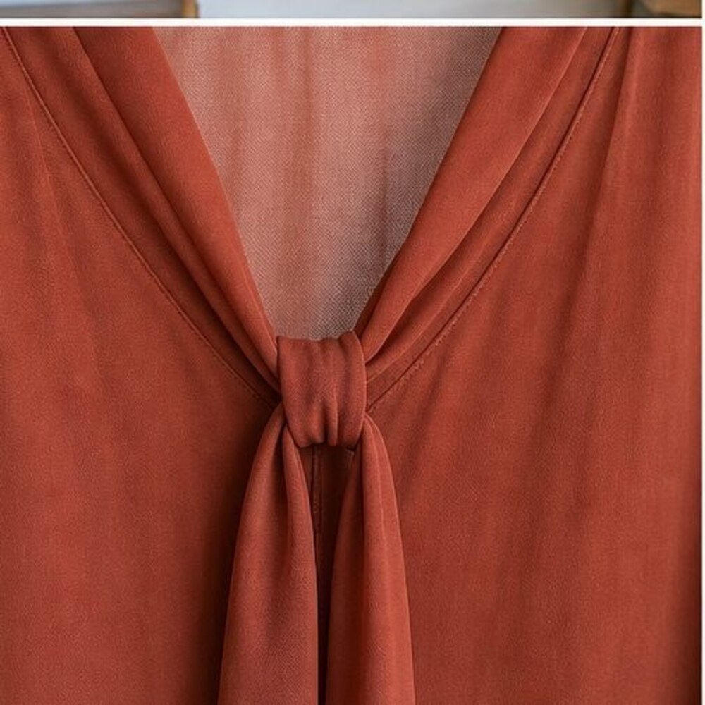 Rust Peplum Top - Picture 4 of 6